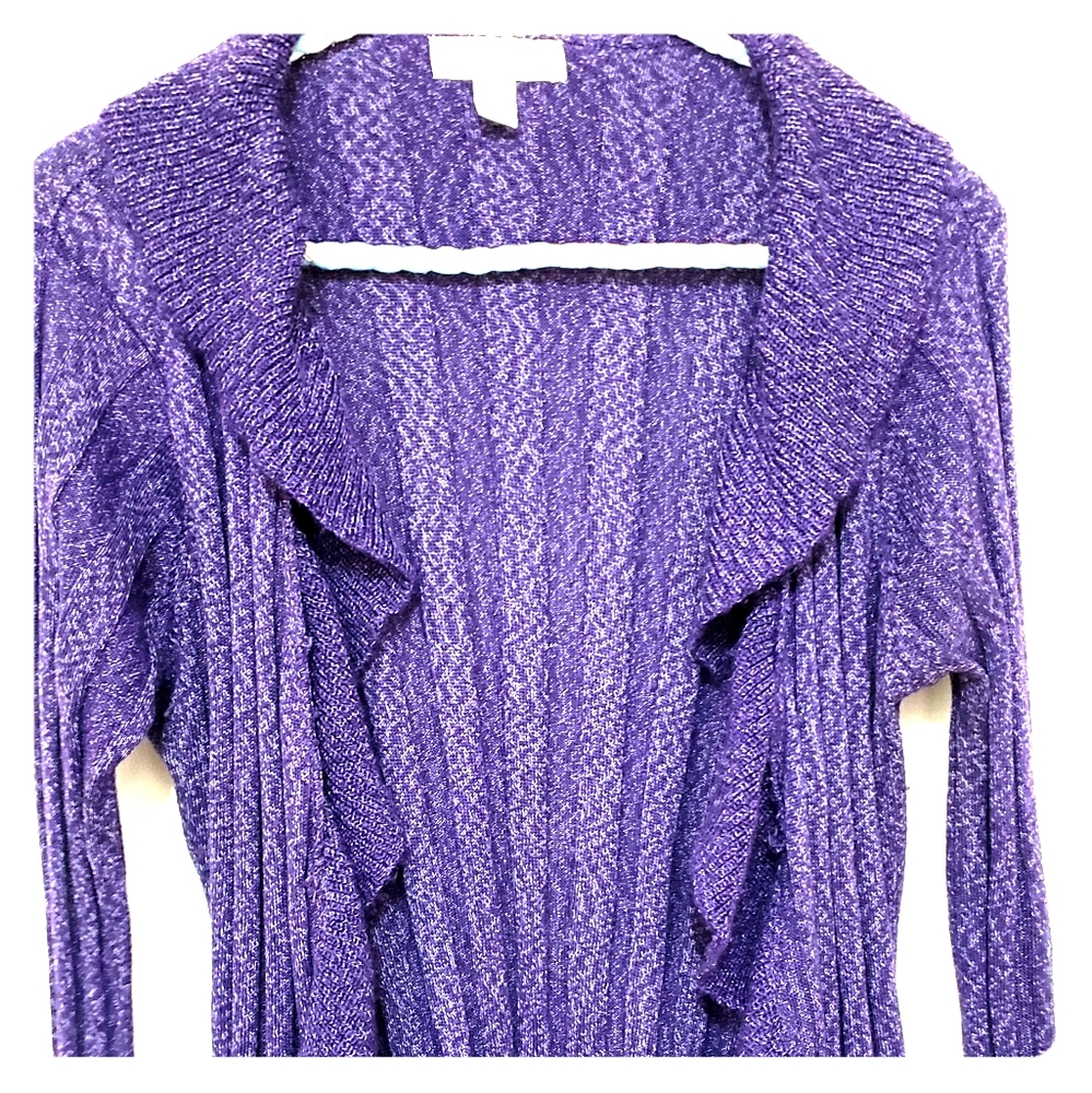 🍄2for20🍄 Lavender Rippled Cardigan, Long Sleeve